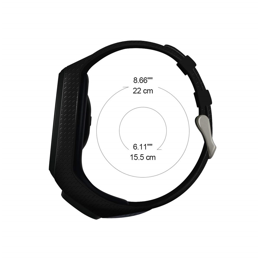 Substituição Banda Suave Silicone Relógio Para TomTom Esporte Corredor 2/3 - Preto-7