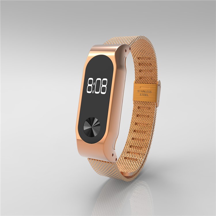 

Stainless Steel Mesh Strap Watchband Replacement for Xiaomi Mi Band 2 - Gold, Xiaomi Mi Band 2