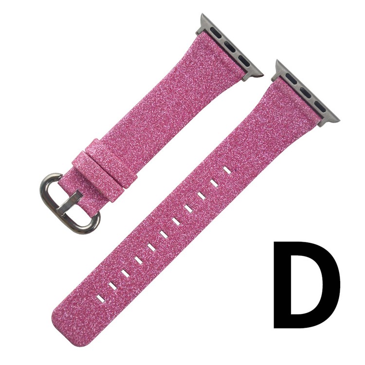 Navidad Que Brilla Correa De Reloj Inteligente De Reemplazo De Cuero Genuino Para La Serie Reloj De Manzana 5/4 44mm / Serie 3/2/1 42mm - Estilo D-1