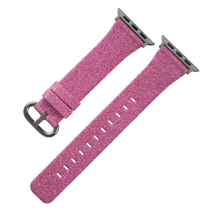 Navidad Que Brilla Correa De Reloj Inteligente De Reemplazo De Cuero Genuino Para La Serie Reloj De Manzana 5/4 44mm / Serie 3/2/1 42mm - Estilo D-2