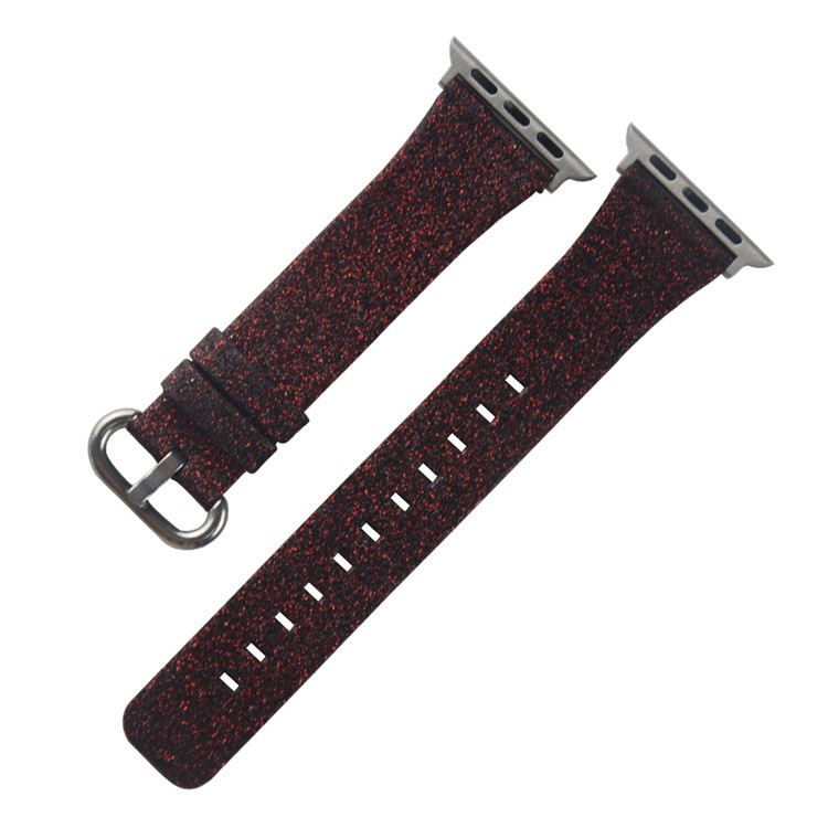Navidad Que Brilla Correa De Reloj Inteligente De Reemplazo De Cuero Genuino Para La Serie Reloj De Manzana 5/4 44mm / Serie 3/2/1 42mm - Estilo E-2