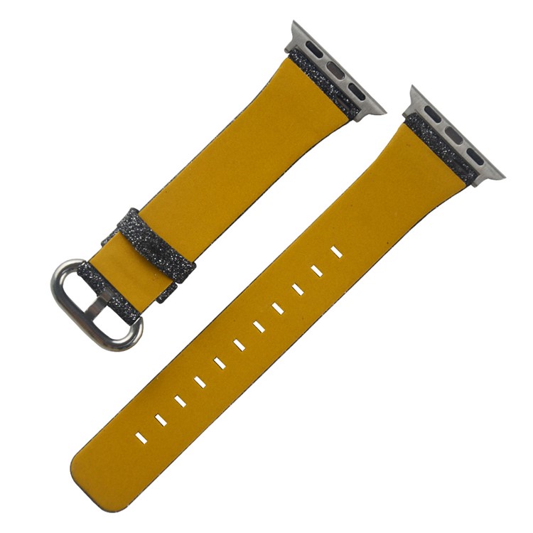 Navidad Que Brilla Correa De Reloj Inteligente De Reemplazo De Cuero Genuino Para La Serie Reloj De Manzana 5/4 44mm / Serie 3/2/1 42mm - Estilo De G-2