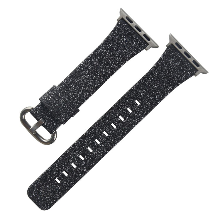 Navidad Que Brilla Correa De Reloj Inteligente De Reemplazo De Cuero Genuino Para La Serie Reloj De Manzana 5/4 44mm / Serie 3/2/1 42mm - Estilo De G-3