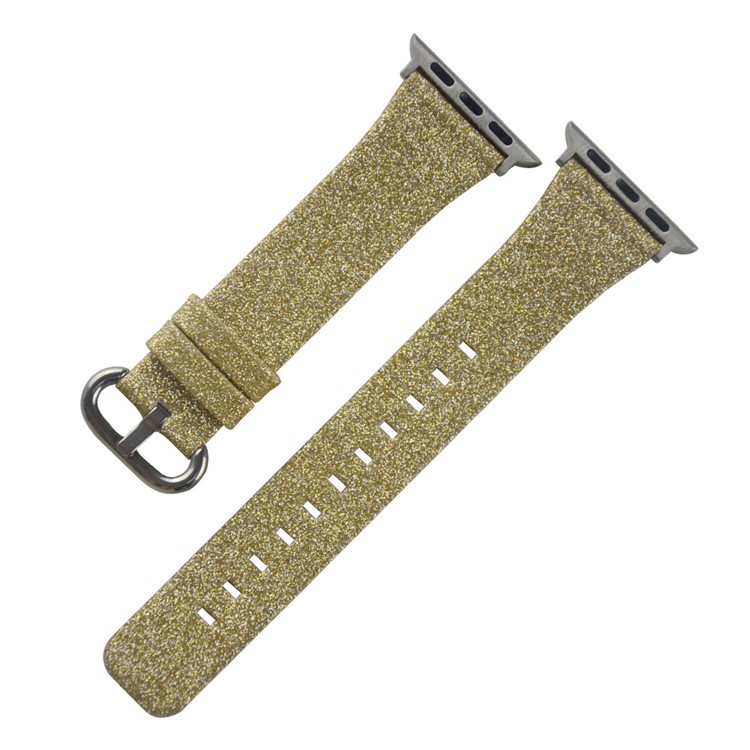 Navidad Que Brilla Correa De Reloj Inteligente De Reemplazo De Cuero Genuino Para La Serie Reloj De Manzana 5/4 44mm / Serie 3/2/1 42mm - Estilo K-2