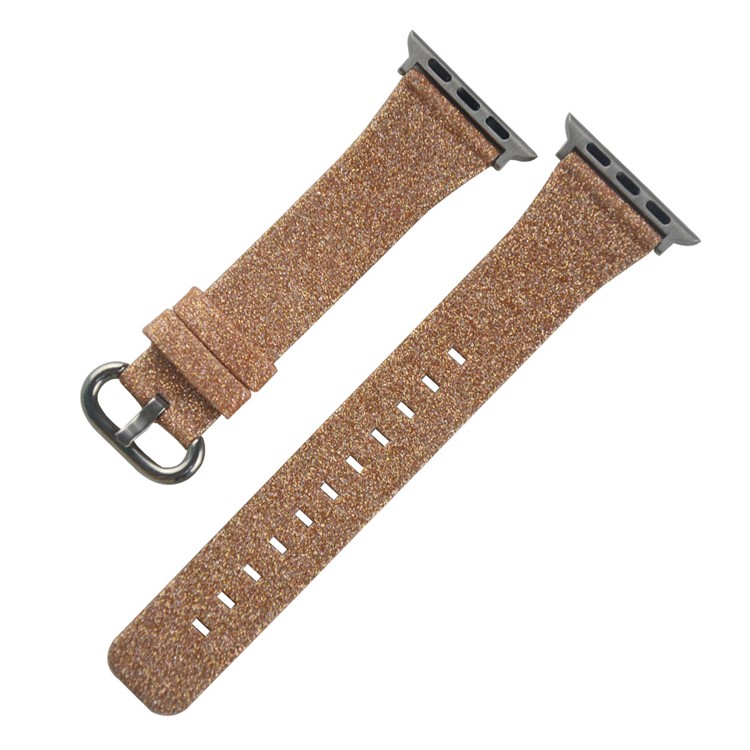 Navidad Que Brilla Correa De Reloj Inteligente De Reemplazo De Cuero Genuino Para La Serie Reloj De Manzana 5/4 44mm / Serie 3/2/1 42mm - N Estilo-2