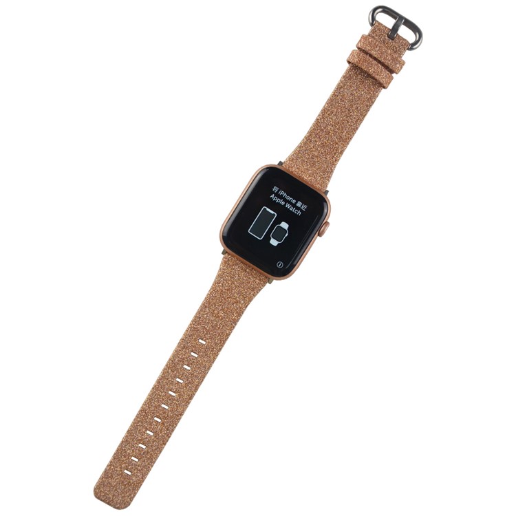 Navidad Que Brilla Correa De Reloj Inteligente De Reemplazo De Cuero Genuino Para La Serie Reloj De Manzana 5/4 44mm / Serie 3/2/1 42mm - N Estilo-3