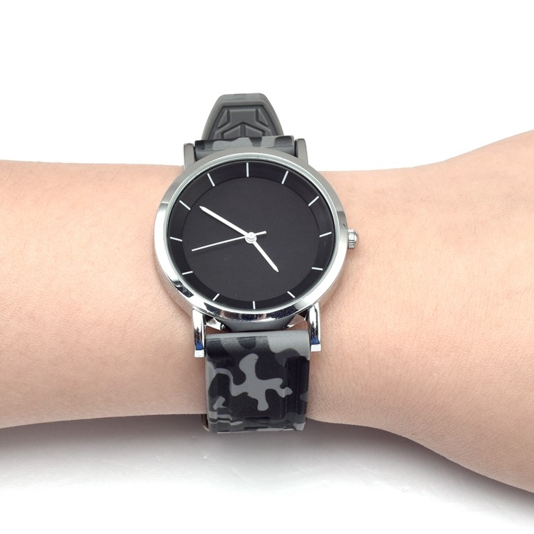 Motif Camouflage Remplacement Bracelet Silicone Pour Samsung Galaxy S Montre 46mm - Gris-4