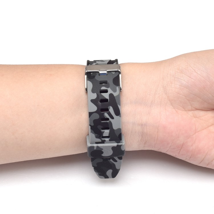 Motif Camouflage Remplacement Bracelet Silicone Pour Samsung Galaxy S Montre 46mm - Gris-5