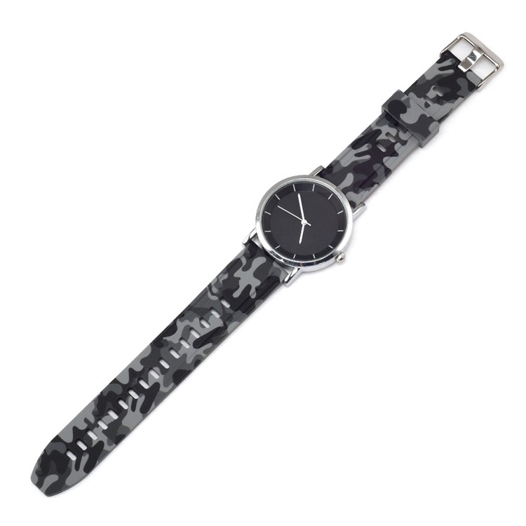 Motif Camouflage Remplacement Bracelet Silicone Pour Samsung Galaxy S Montre 46mm - Gris-6