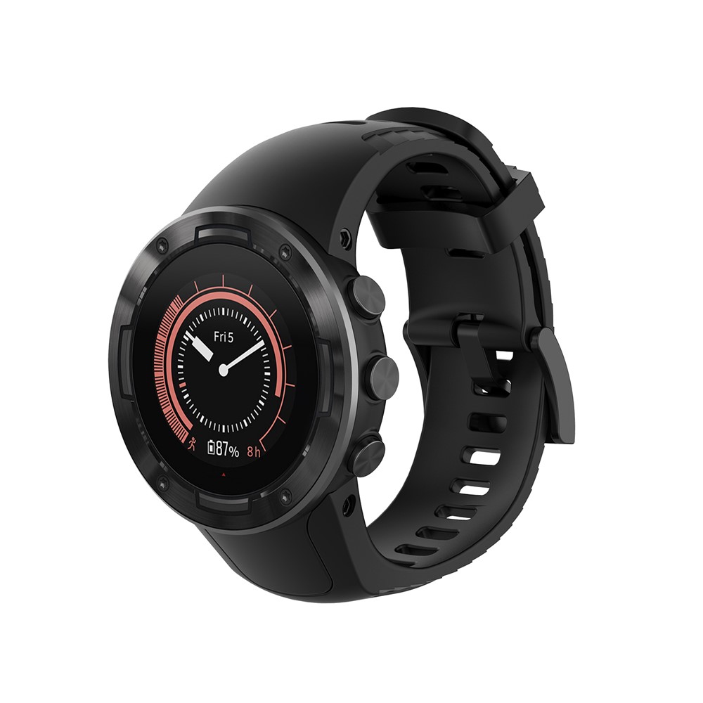 Sangle De Bande De Montre Smart De Silicone Pour Suunto 5 - Noir-5