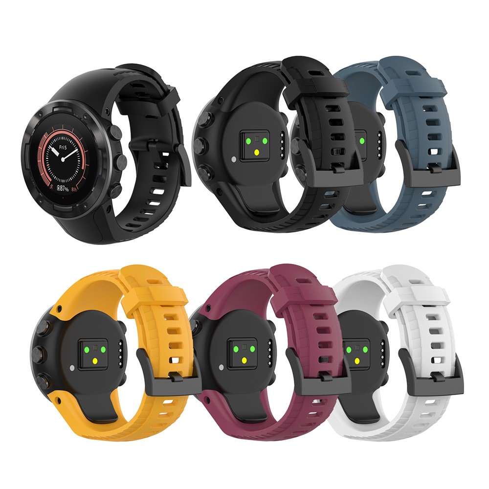 Silicone Smart Watch Band Strap for Suunto 5 - Black-7
