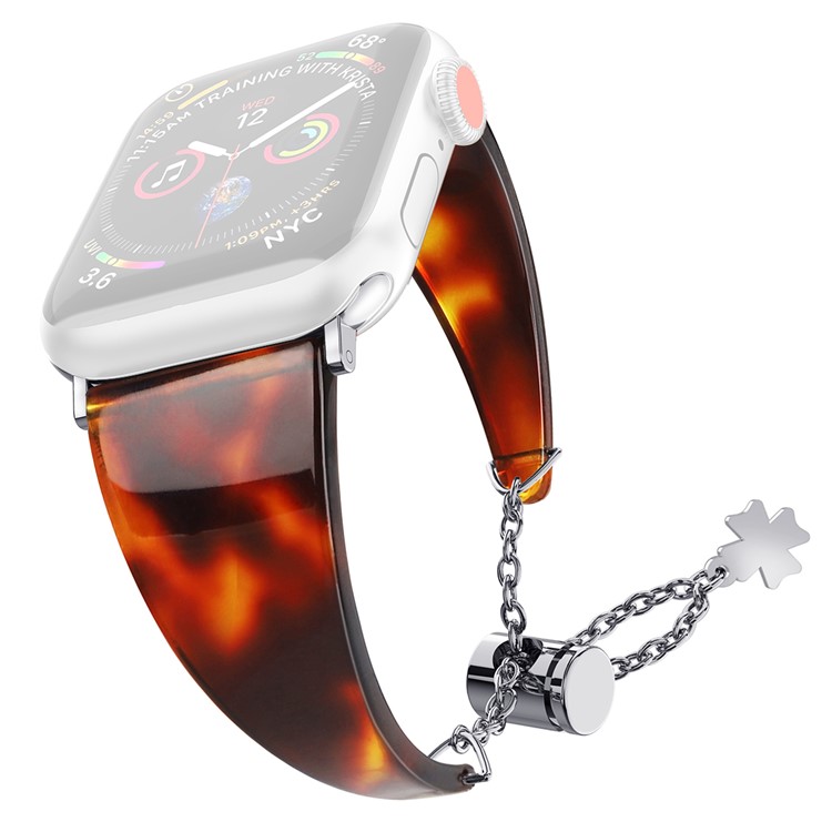 Resin Adjustable Bracelet Strap for Apple Watch Series 5/4 40mm / Series 3/2/1 38mm - Black/Red-1