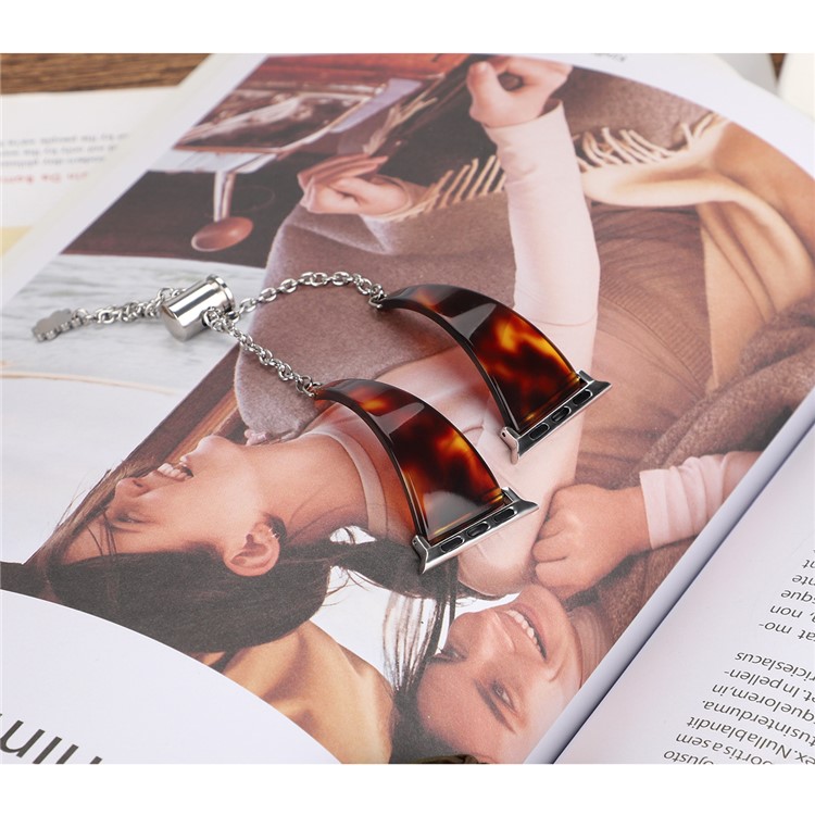 Resin Adjustable Bracelet Strap for Apple Watch Series 5/4 40mm / Series 3/2/1 38mm - Black/Red-3
