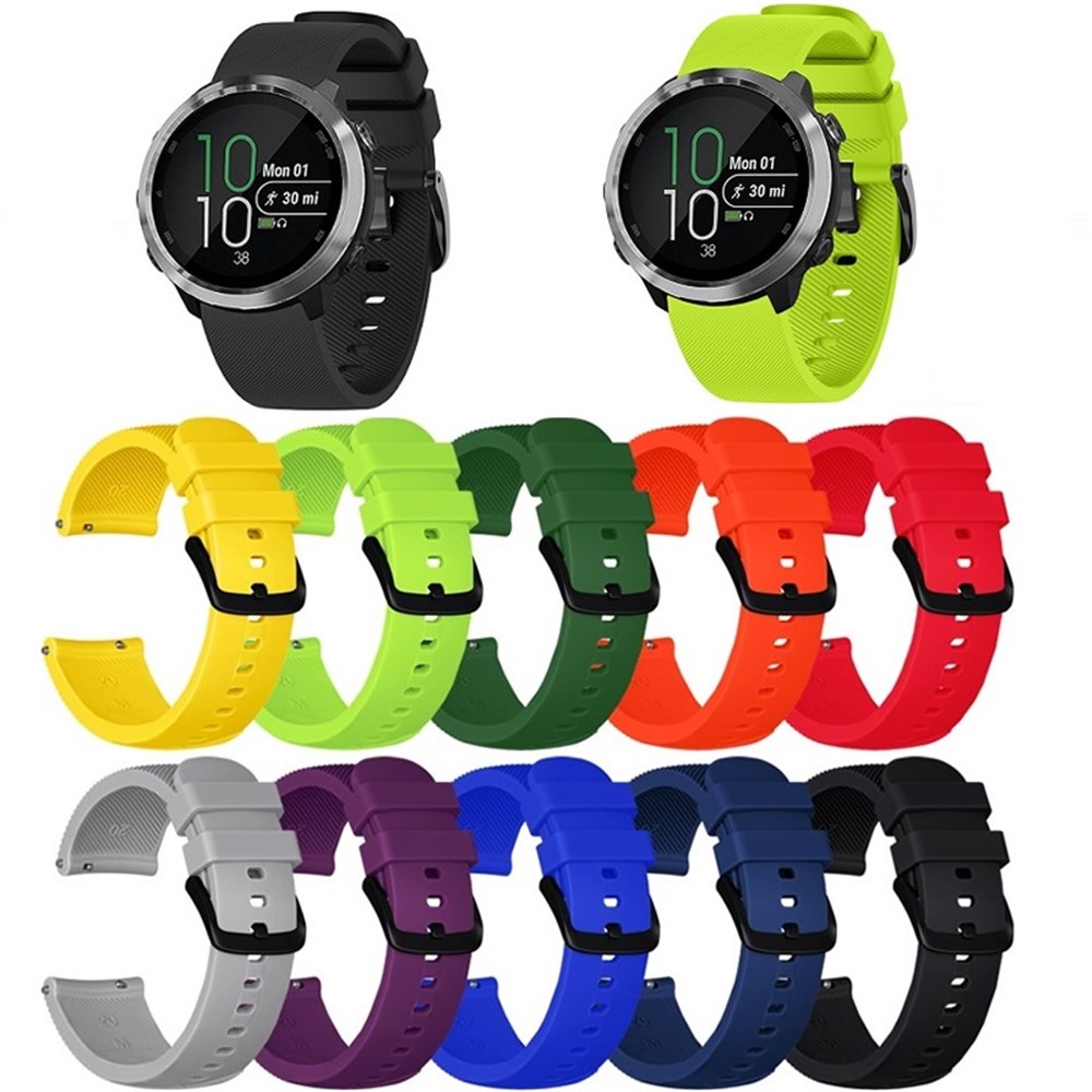 Twill Texture Silicone Smart Watch Strap for GarminMove Luxe/Move Style/Move 3/Move Venu - Light Green-4