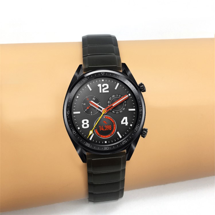 One Bead Stainless Steel Watchband Replacement Strap for Garmin Move Luxe/Move Style/Move 3/Move Venu 20MM - Black-8