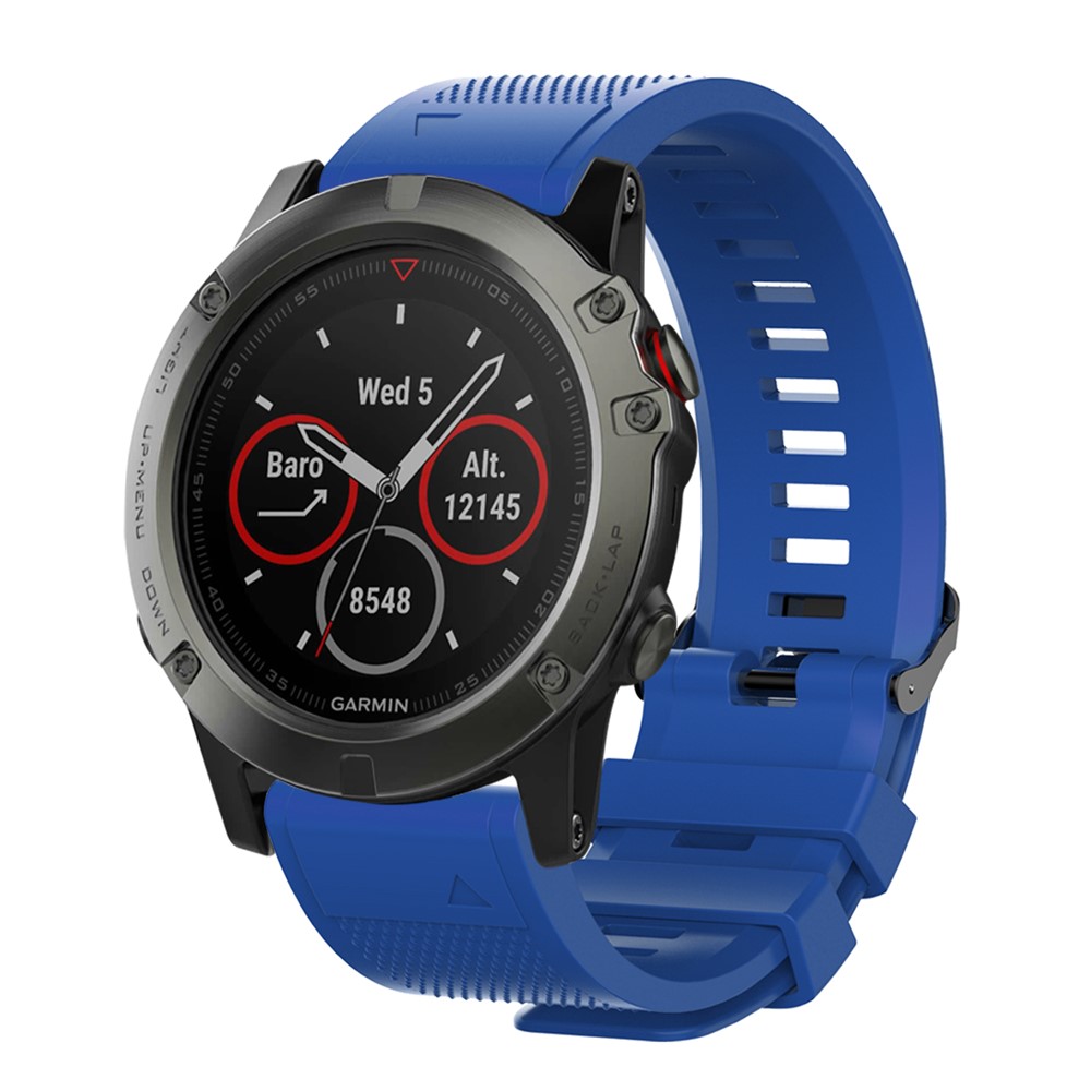 Soft Silicone Wrist Watch Band Replacement Strap for Garmin Fenix 6X/6X Pro/Fenix 5X/Fenix 5X Plus 26MM - Baby Blue-3