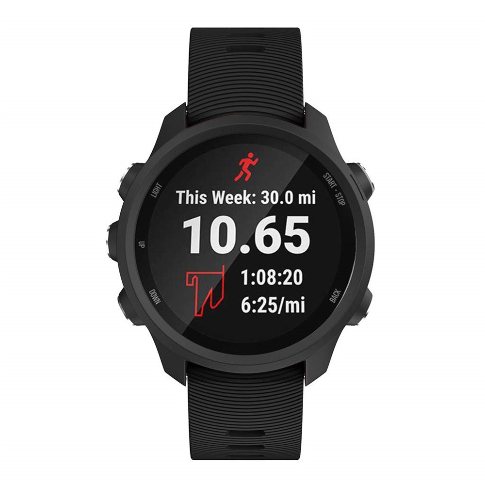 Silicone Smart Watch Band for GarminMove Forerunner 245M/645M/Vivoactive 3t - Black-2