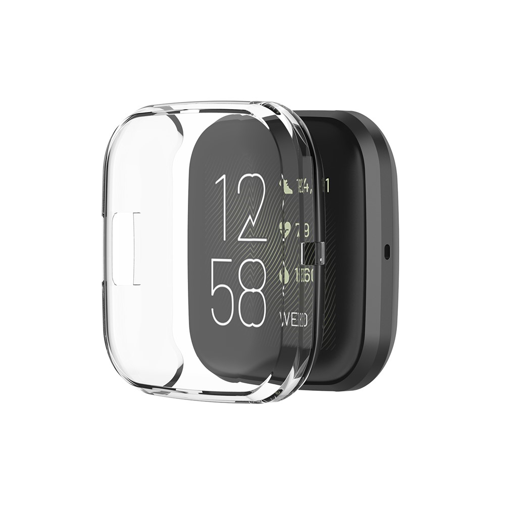 All-round Protection Smart Watch TPU Cover for Fitbit Versa 2 - Transparent-1