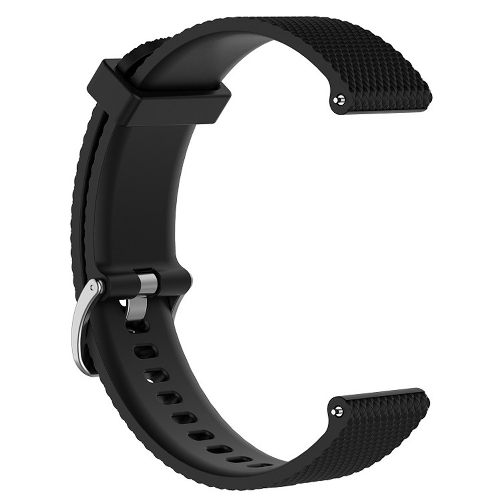 Rautenstruktur Silikon Intelligente Uhrenarmband Für Huawei Uhr GT / 46mm Uhr Samsung Galaxy Usw. - Schwarz-3