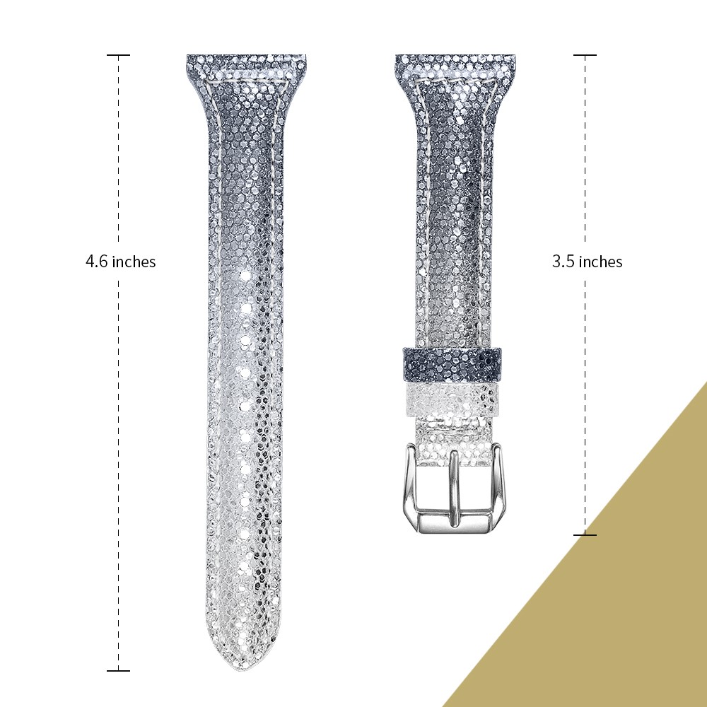 Sostituzione Della Cinghia Intelligente Della Cuoio Genuina Del Design Brillante 22mm Per La Ricambio Per Samsung Gear S3 Frontiera - Grigio-3