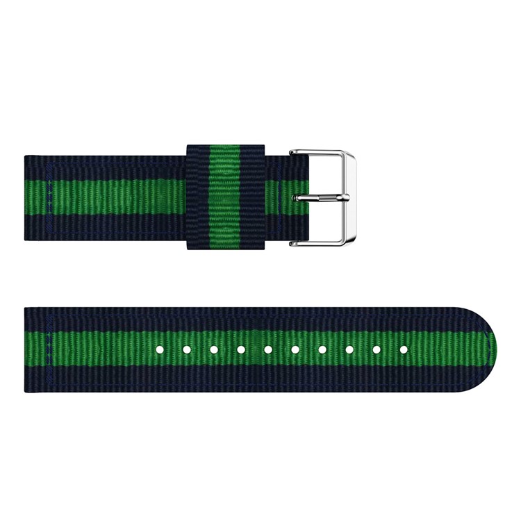 20MM Verticais Nylon Faixa De Relógio Lona Para GTS Amazfit - Azul Verde-5