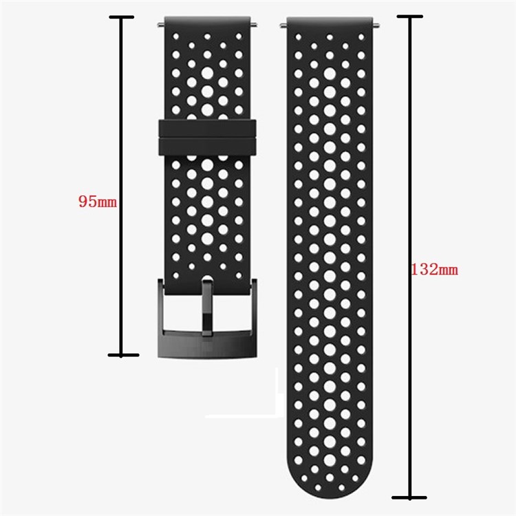 Silikon Smart Watch Ersatzband Für Suunto Sport Baro - Schwarz-3