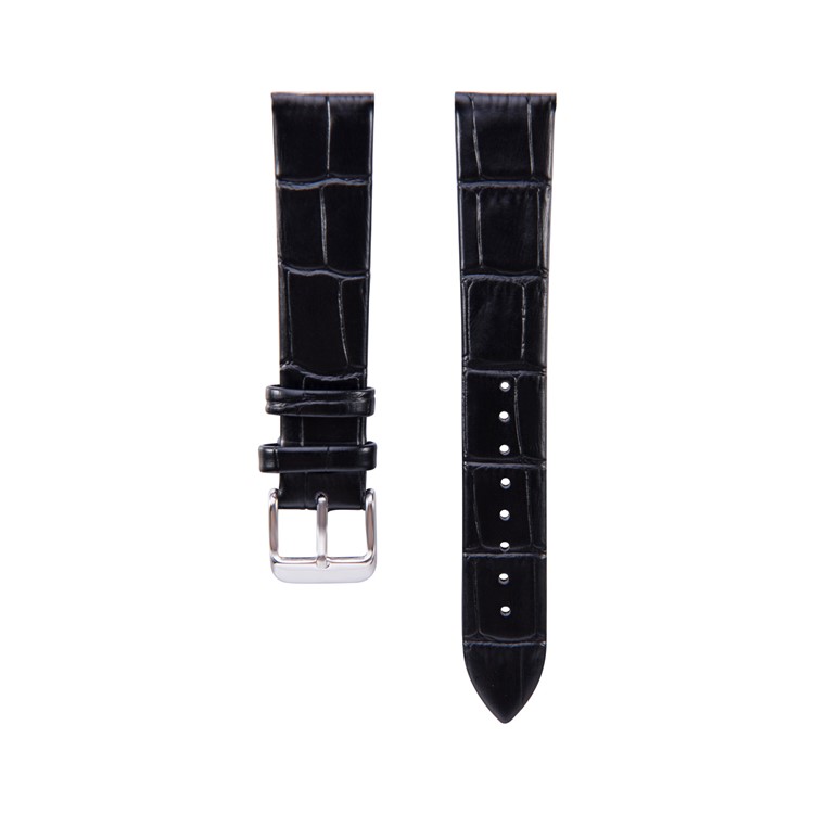 18mm Crocodile Skin Genuine Leather Watch Band for Huawei TalkBand B5 - Black-1