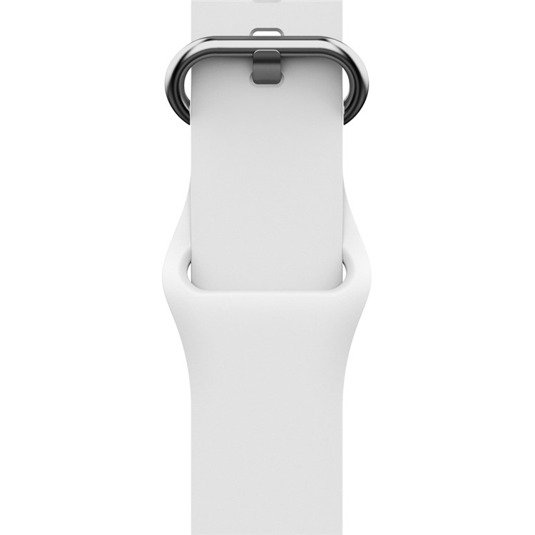 Liquid Silicone Smart Watch Band for Apple Watch Series 5/4 44mm / Series 3/2/1 42mm, etc - White-5