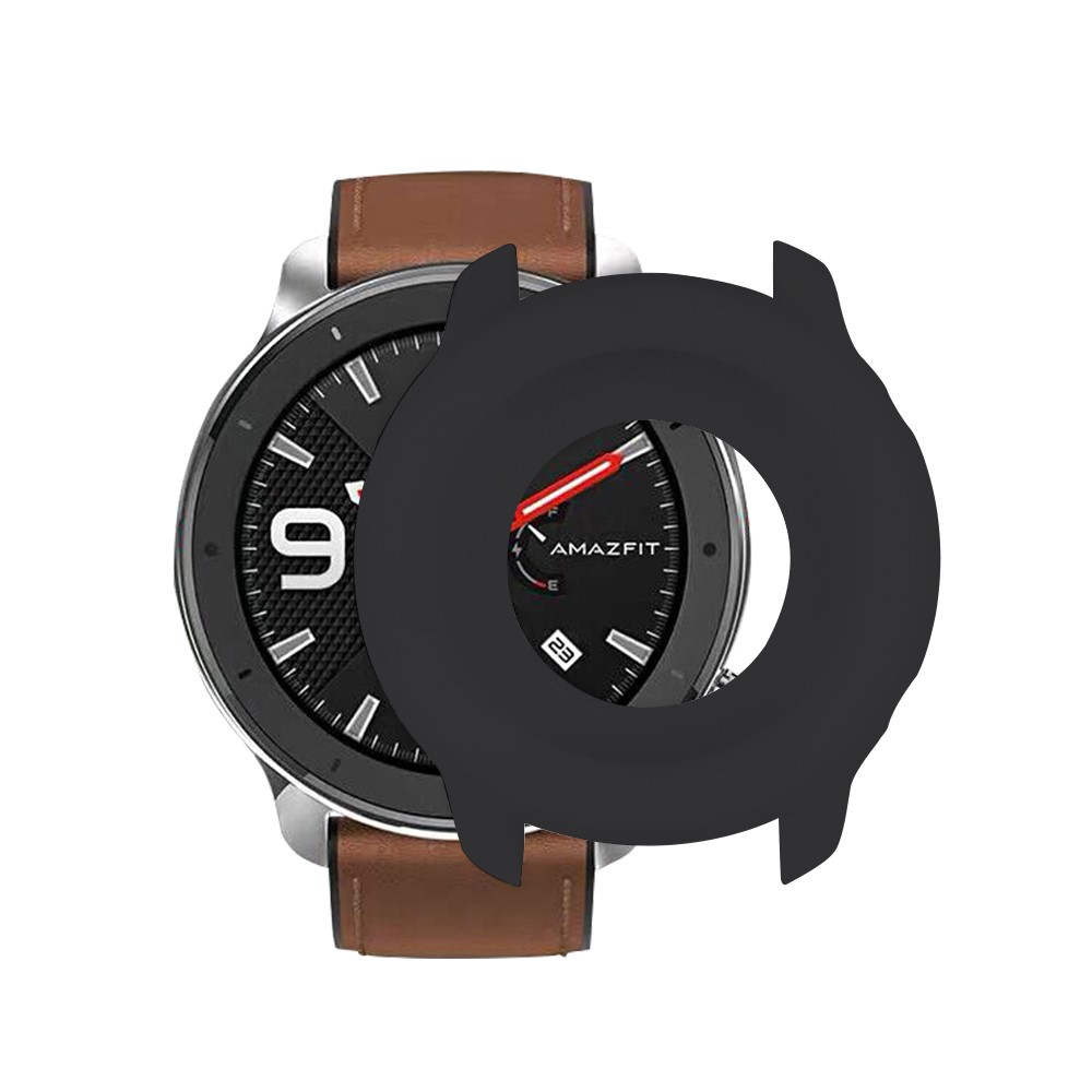 Silicone Smart Watch Soft Case Protective Shell for Huami Amazfit GTR 47mm - Black-1
