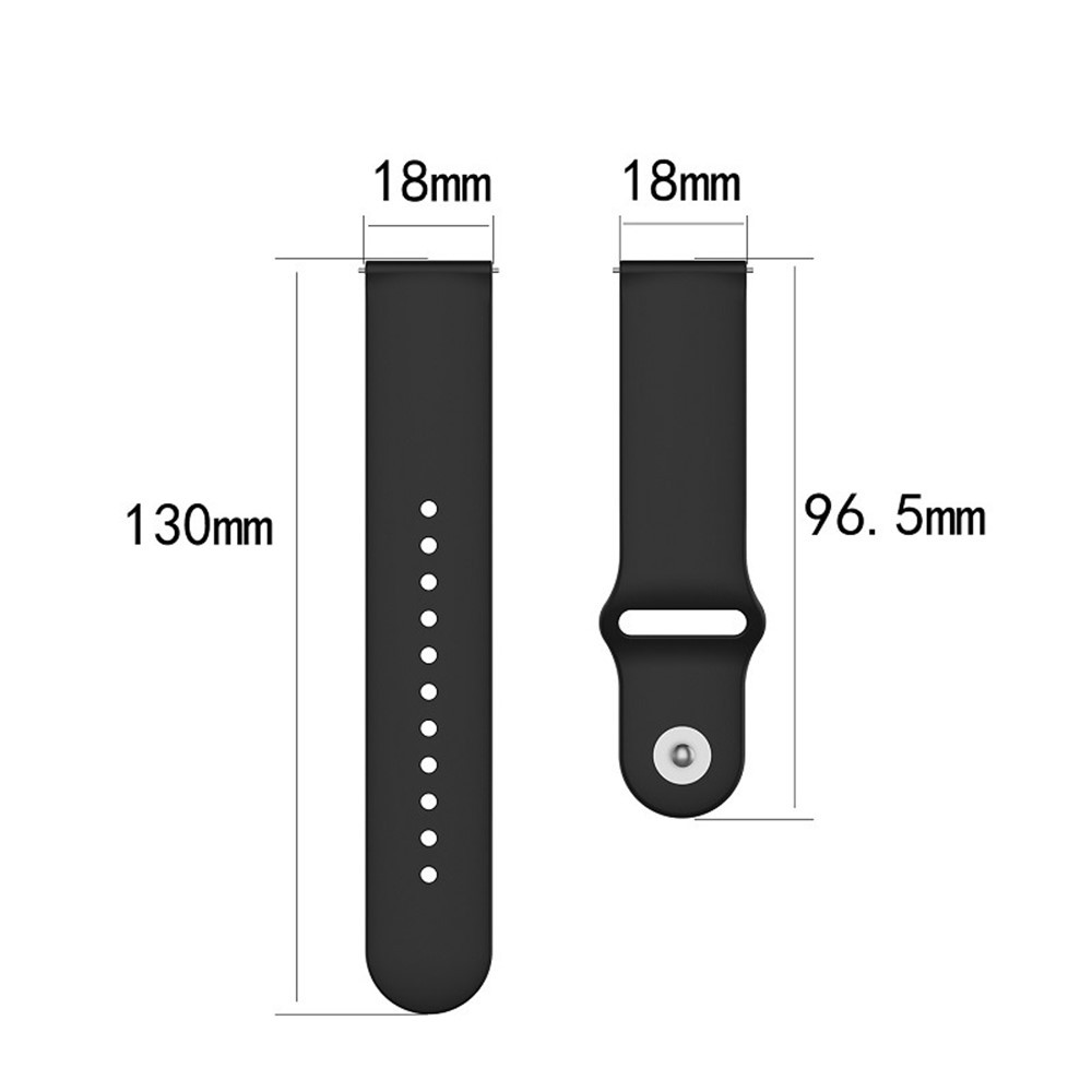 Solid Color TPU Smart Watch Replacement Strap for Xiaomi Mi Watch - Black-3