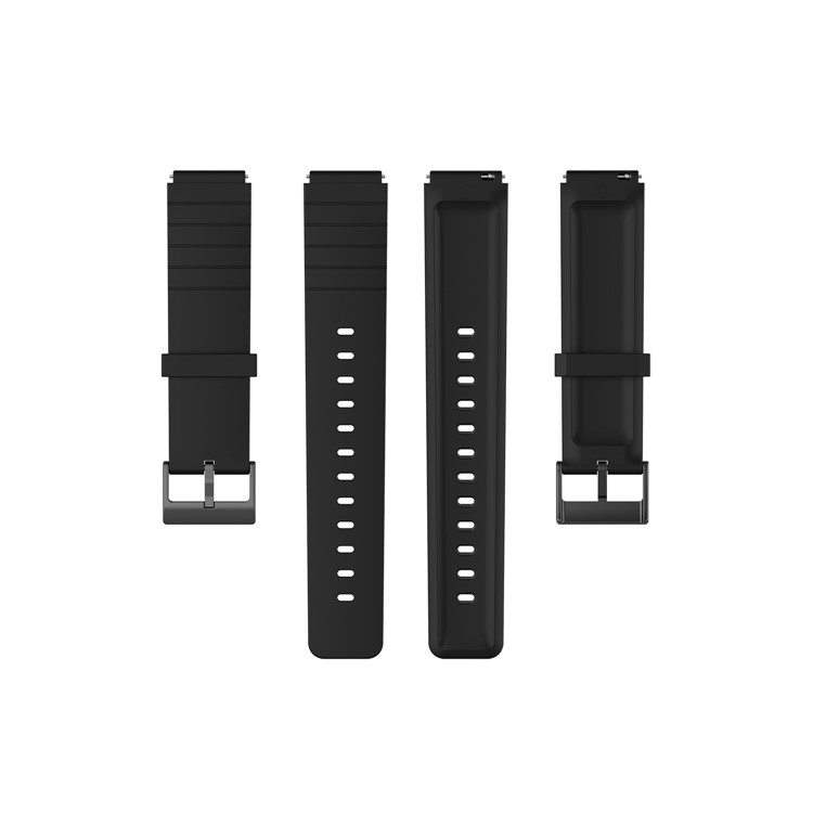 18mm Silicone Wrist Strap Replacement for Xiaomi Mi Smart Watch - Black-6