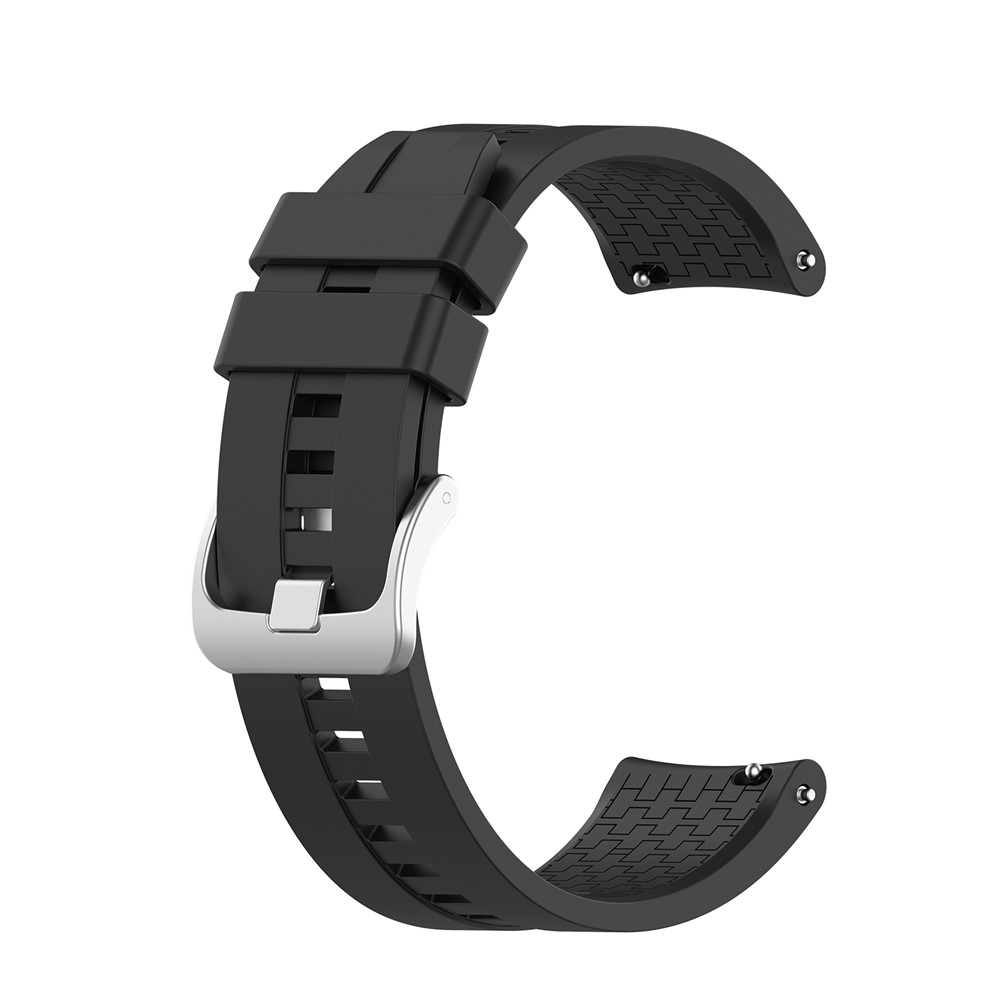 Für Huawei Uhr GT 46mm Sport Silicon Watch Band Handgelenksgurt Ersatz 22 mm - Schwarz