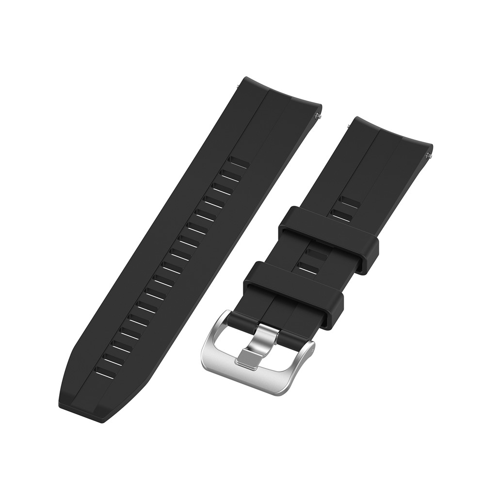 Pour Huawei Watch GT 46mm Sports Silicone Watch Band Strap Remplacement de 22 mm - le Noir