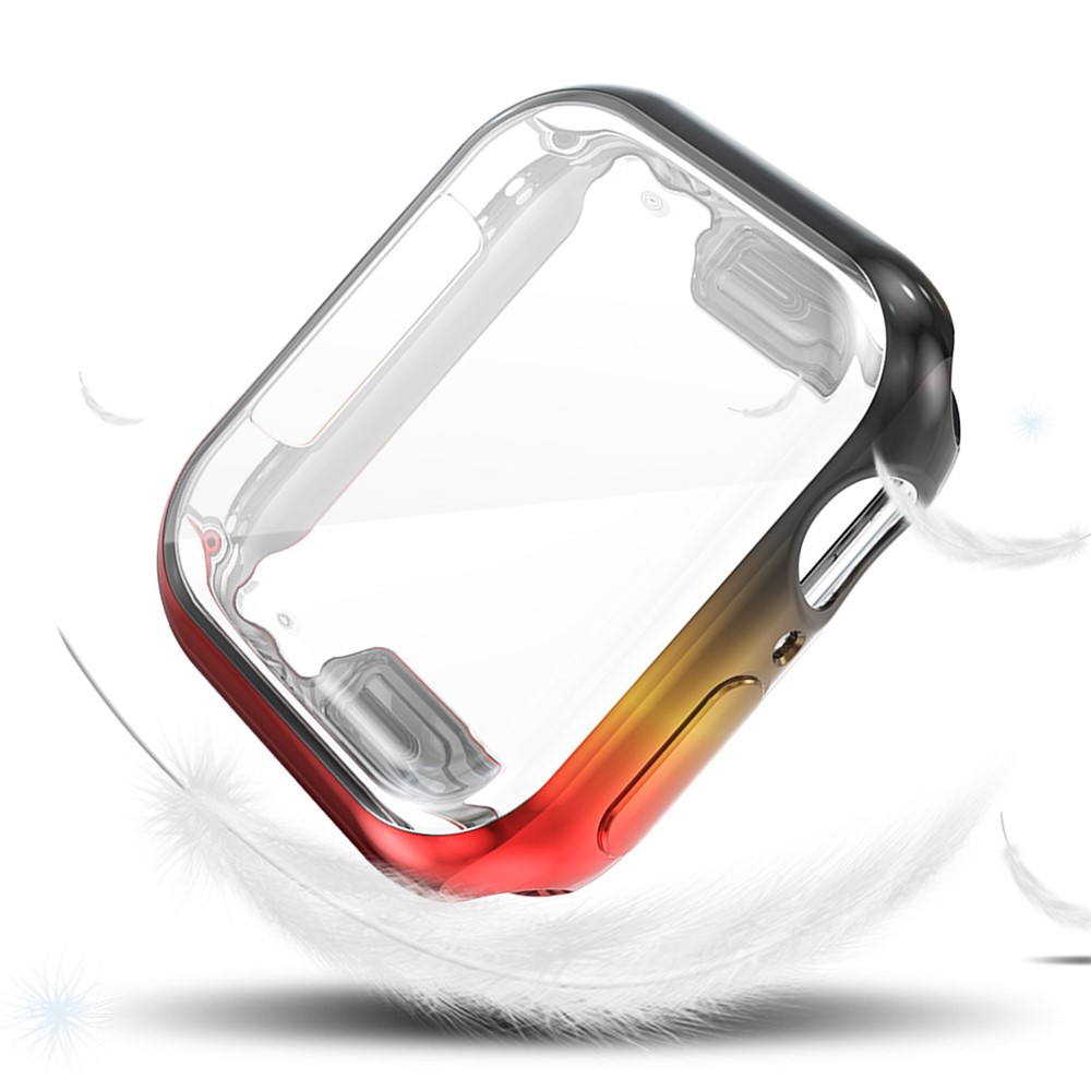 Colorful TPU Smart Watch Case for Apple Watch Series 5/4 44mm - Black/Yellow/Red-2