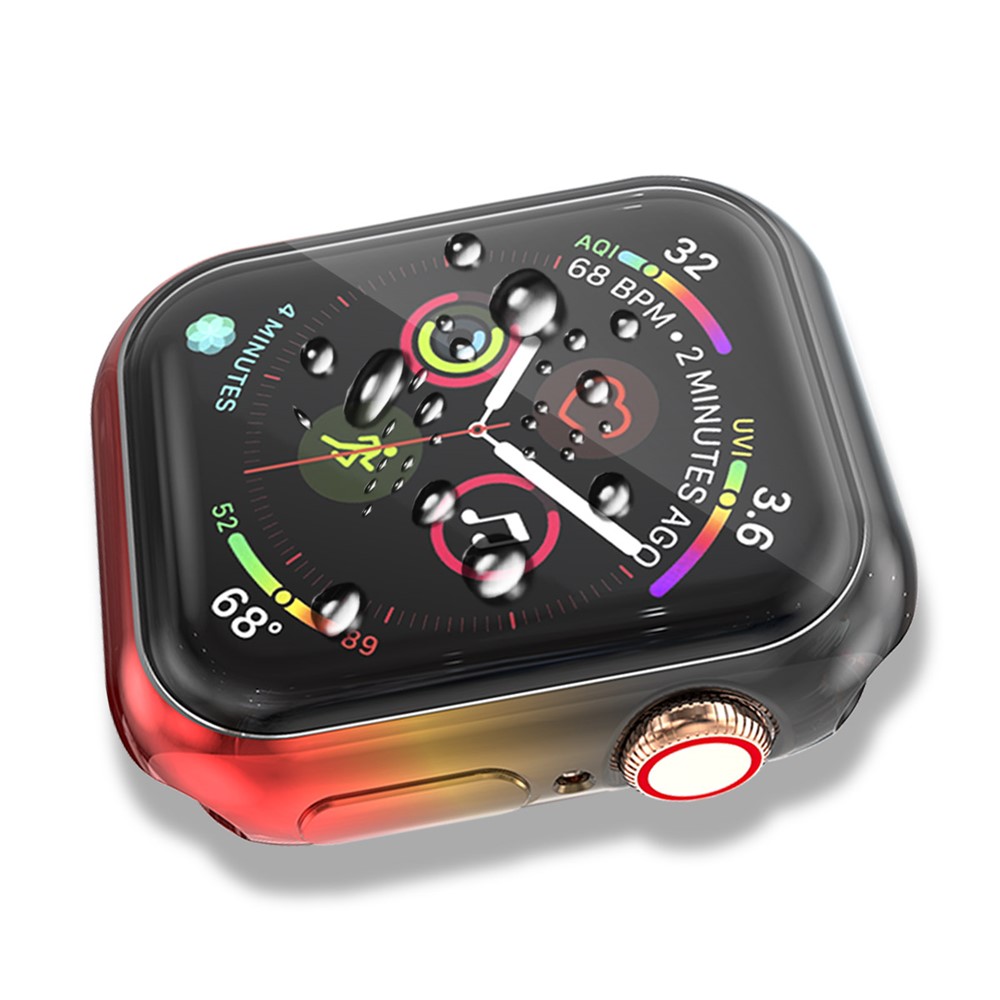 Colorful TPU Smart Watch Case for Apple Watch Series 5/4 44mm - Black/Yellow/Red-4