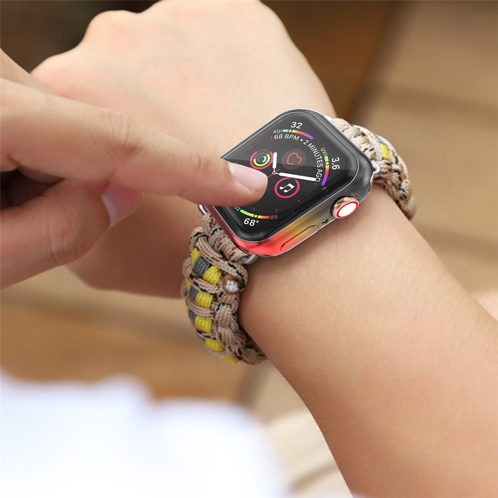 Colorful TPU Smart Watch Case for Apple Watch Series 5/4 44mm - Black/Yellow/Red-6