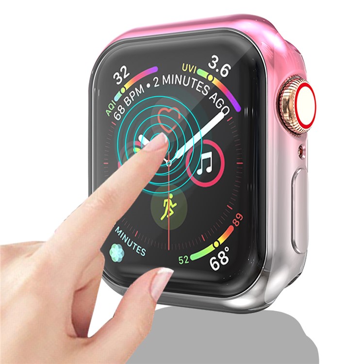 Wholesale Color Splicing TPU Watch Case for Apple Watch Series 5/4 40mm -  Pink/Grey from China | TVC-Mall.com