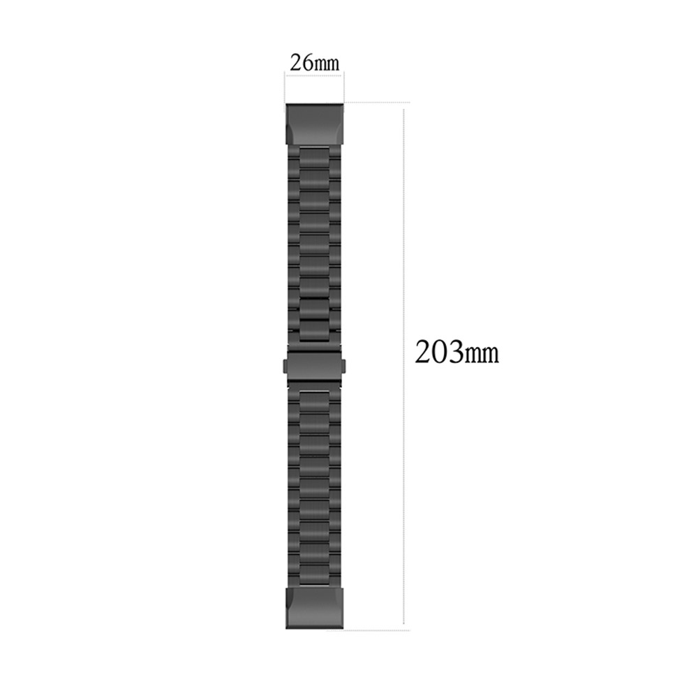 For Garmin Fenix 7X/Fenix 6X GPS Stainless Steel Smart Watch Band 26mm Folding Clasp Wrist Strap Replacement - Black/Pink/Black-10