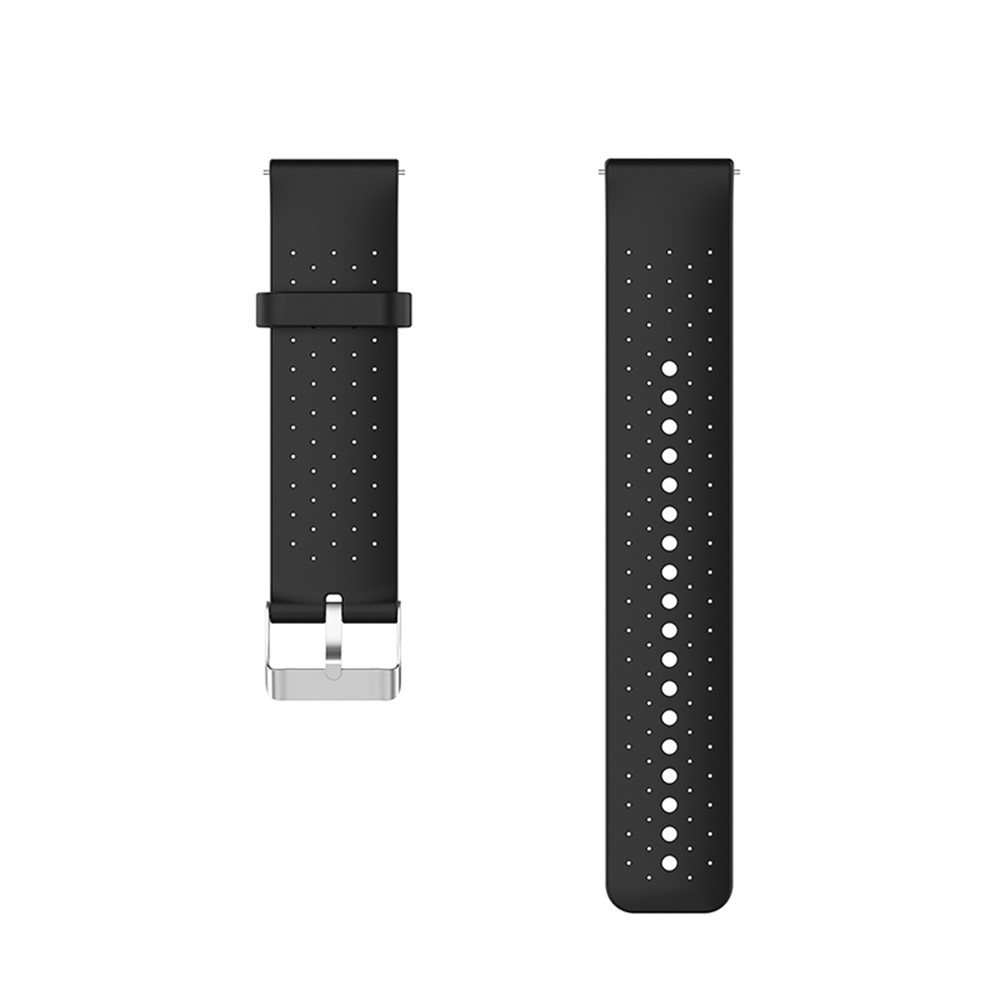 For Huawei Watch GT3 42mm/GT2 42mm/Watch 2 Soft Silicone Strap for Sports Watch 20mm Quick Release Wrist Band with Breathable Holes - Black-3