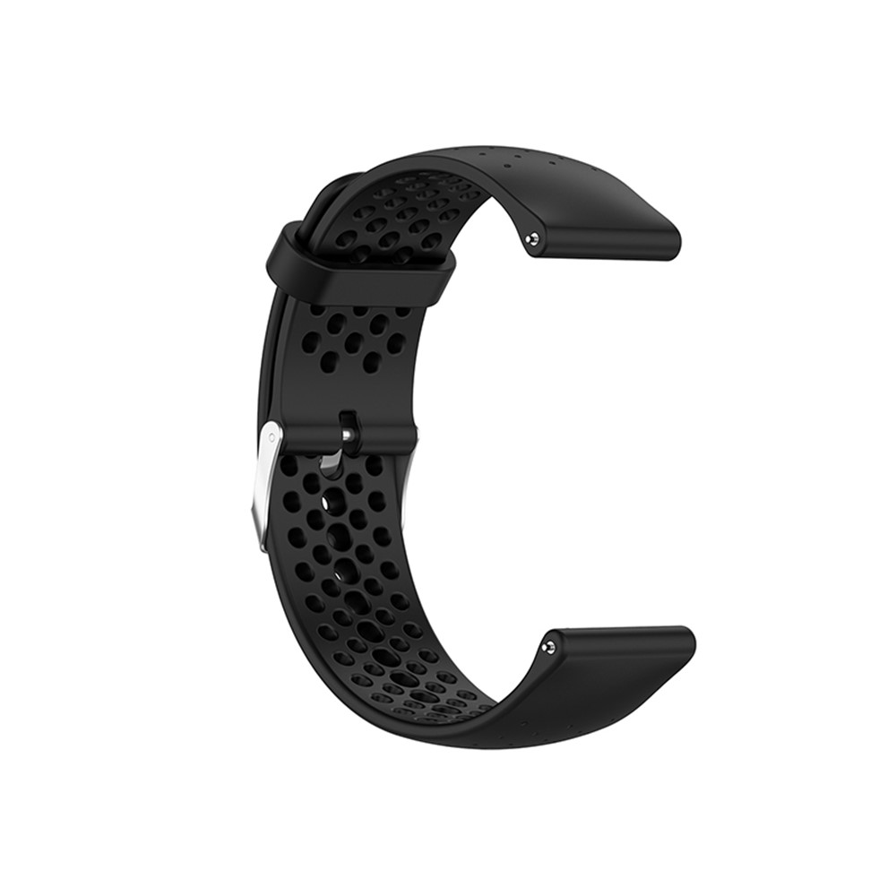 For Huawei Watch GT3 42mm/GT2 42mm/Watch 2 Soft Silicone Strap for Sports Watch 20mm Quick Release Wrist Band with Breathable Holes - Black-6