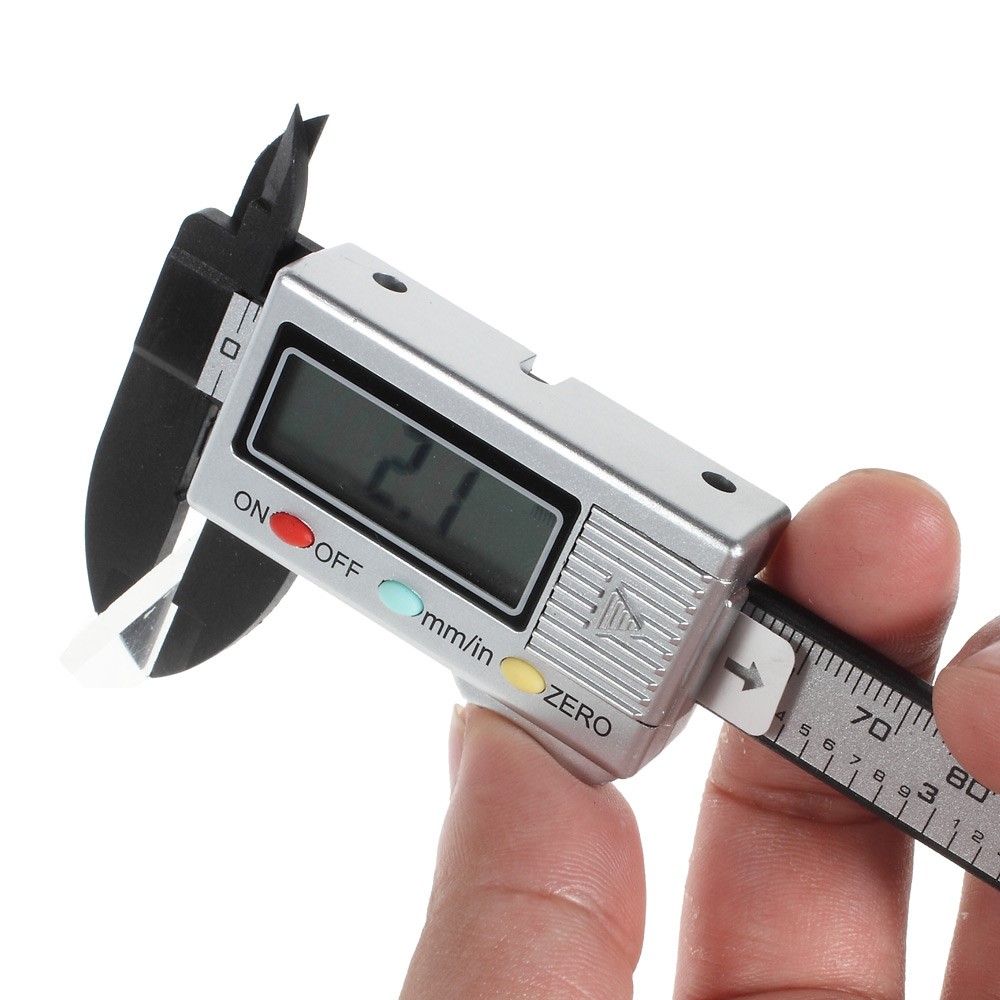 Carbon Fiber Composite Digital LCD Vernier Caliper 4-inch/100mm Measurement Tool-4