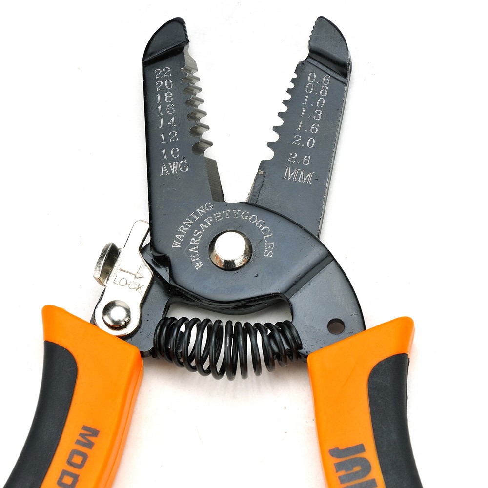 JAKEMY JM-CT4-12 6.0 Zoll Draht-Kabel-Scherblock-Abstreifer-Zangen AWG metrische Skala-10