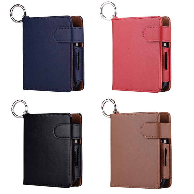 Portable Vintage Style Leather Wallet Holder Case for IQOS Electronic Cigarette - Blue-8