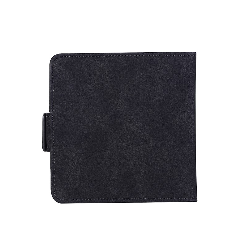 Vintage Style Leather Wallet Flip Cover Case for IQOS Electronic Cigarette - Black-2