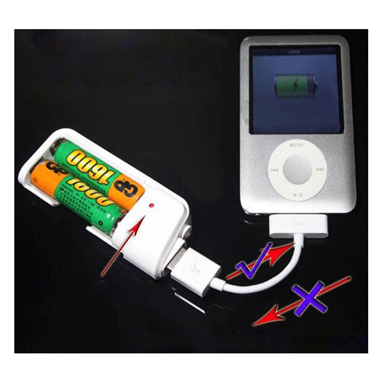 Universal Dual Bay Battery Charger for AA Battery - White-2