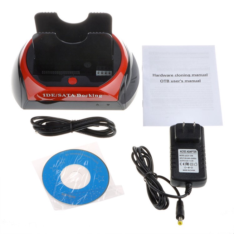 Dual 2.5"/3.5" inch IDE SATA HDD Hard Drive Disk Clone Holder Dock Docking Station (ZC826701) - US Plug-3