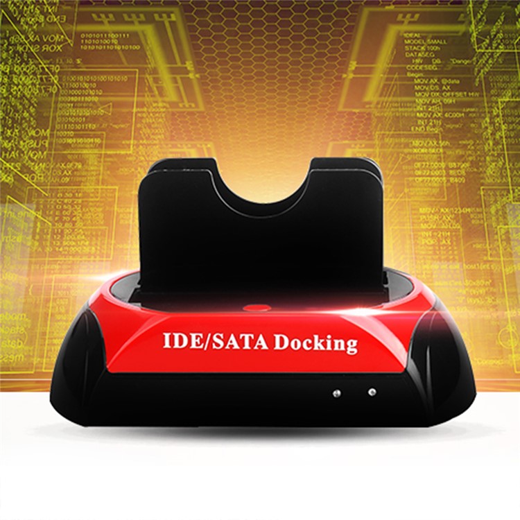 USB 2.0 to SATA IDE Dual Slots Hard Drive Docking Station for 2.5"/3.5" Inch IDE SATA (ZC826701) - EU Plug-7