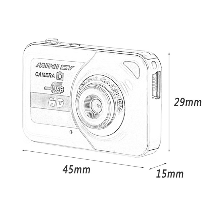 X6 HD Ultra Portable 1280x1024 Mini Camera Video Recorder Digital Small Camera - Grey-12
