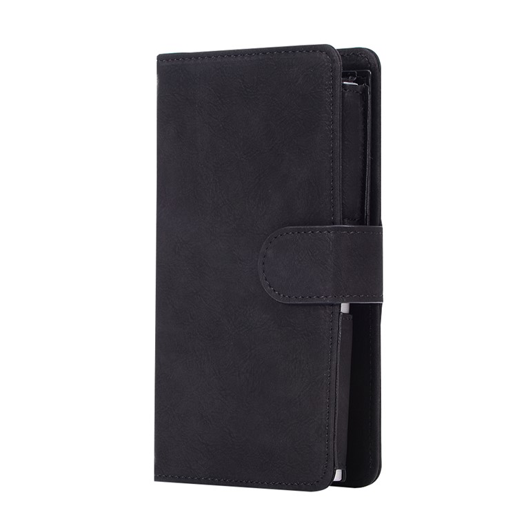 Vintage Flip Leather Wallet Protective Case for GLO Electronic Cigarette - Black-1