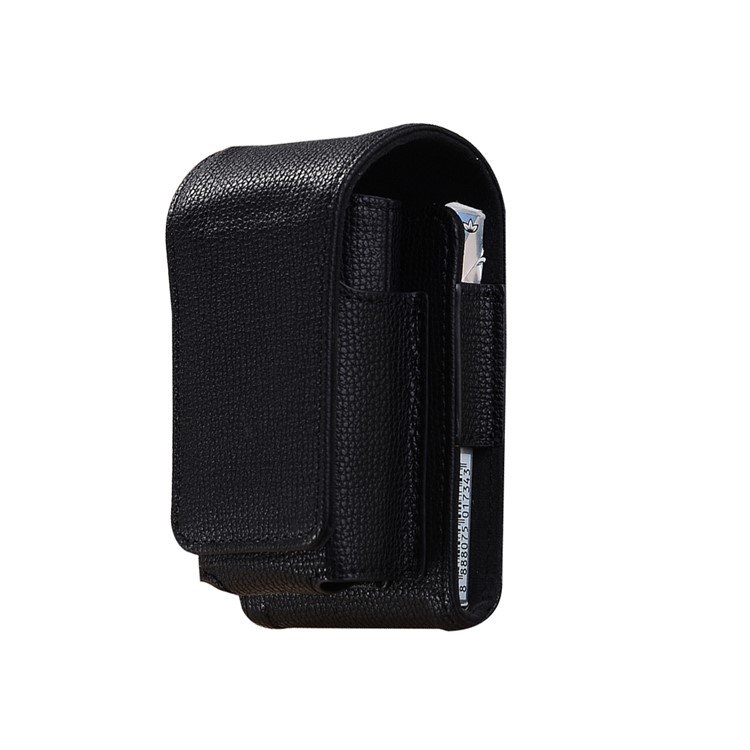 Litchi Texture Vertical Flip Detachable 2 in 1 Leather Case for GLO Electronic Cigarette - Black-1